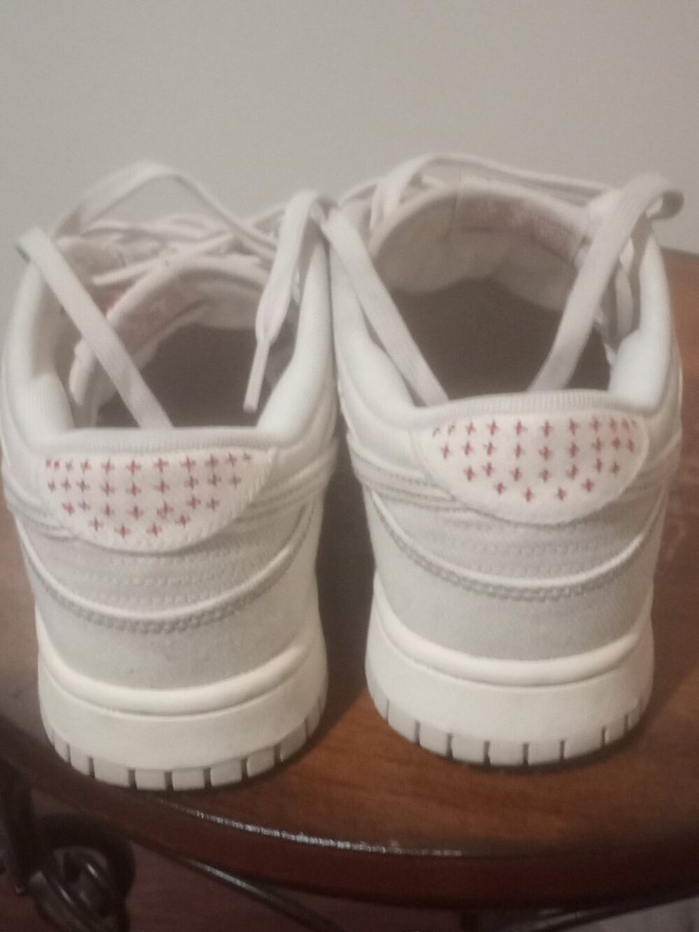 Nike Dunk Low Retro Sashiko Light Sneakers Men's Sz 7 Ivory/Red DV0834-100 - Picture 10 of 14